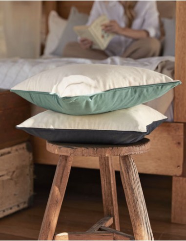 WES-W355-Fairtrade Cotton Piped Cushion Cover